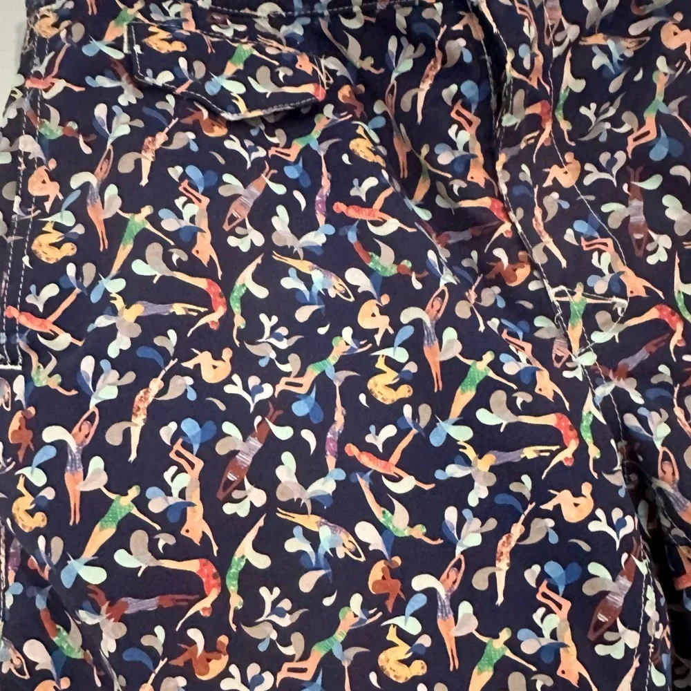 J.‎ Crew x Liberty Swim Trunks in Liberty swimmers print- Navy/Multi- 30